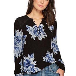 Lucky Brand Blossom Henley Shirt - Medium